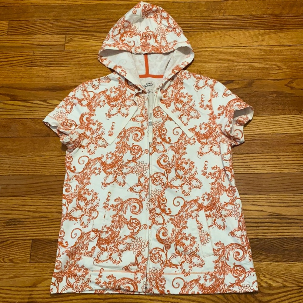 Style & Co. Sport hooded short sleeve jacket